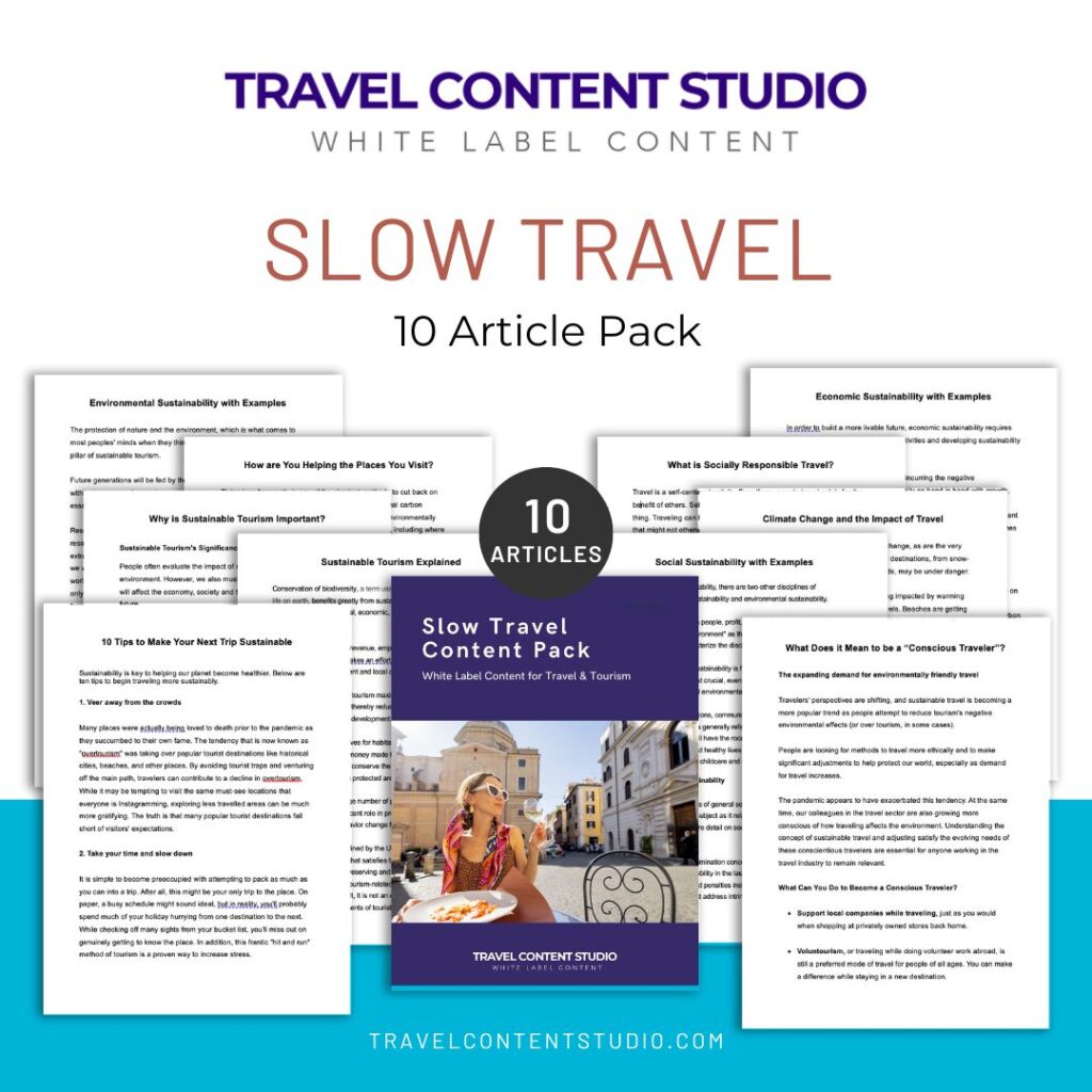 SLOW TRAVEL CONTENT PACK (WHITE LABEL)