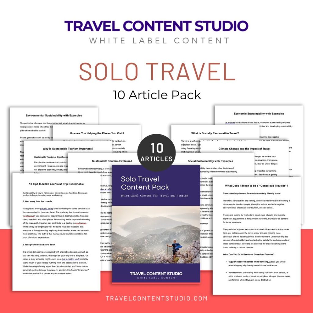 Solo Travel Articles White Label Content