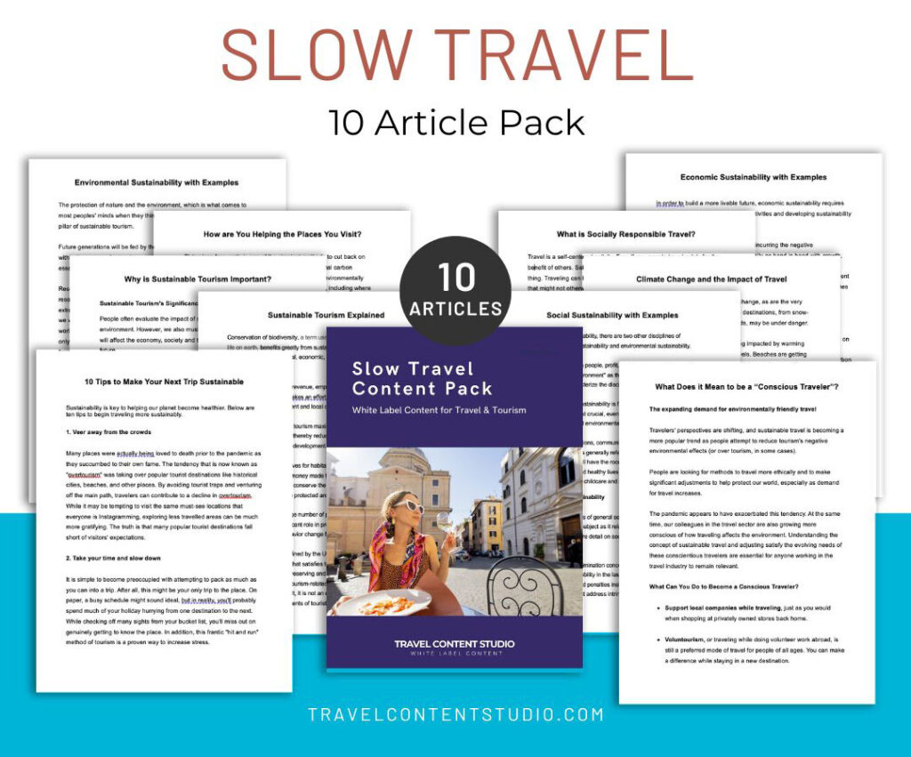 Slow Travel White Label Content Pack